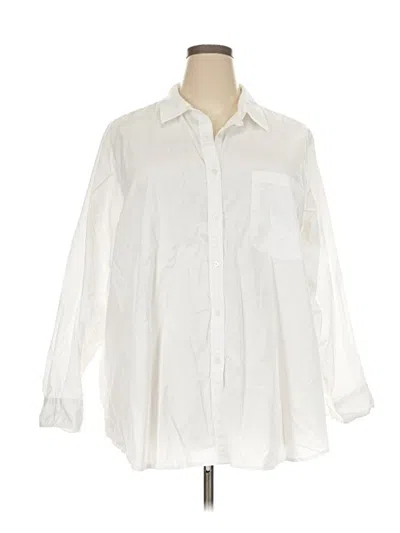Pre-owned Old Navy Long Sleeve Button Down Shirt In White