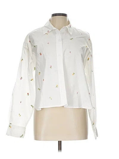 Pre-owned Old Navy Long Sleeve Button Down Shirt In White