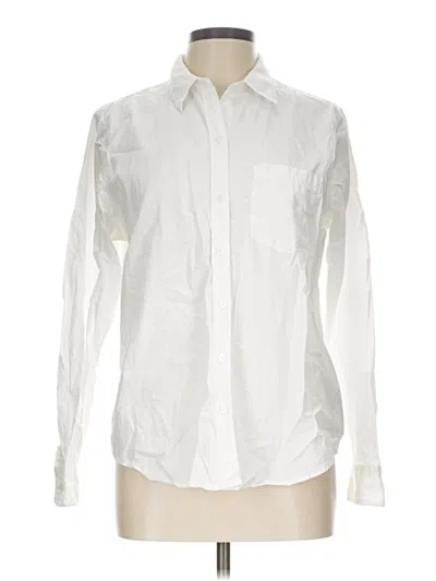 Pre-owned Old Navy Long Sleeve Button Down Shirt In White