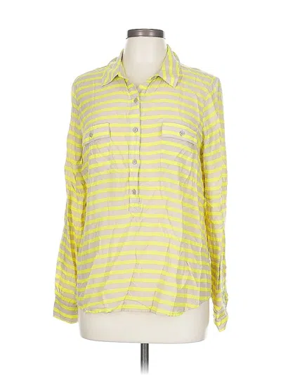 Pre-owned Old Navy Long Sleeve Button Down Shirt In Yellow