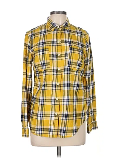 Pre-owned Old Navy Long Sleeve Button Down Shirt In Yellow