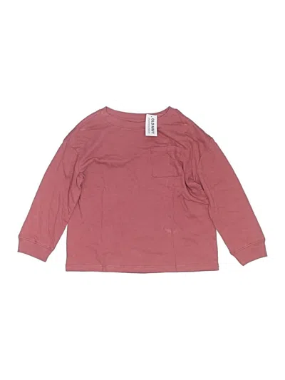 Pre-owned Old Navy Kids' Long Sleeve Henley In Pink