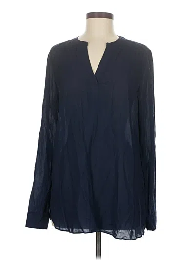 Pre-owned Old Navy Long Sleeve Henley Shirt In Blue