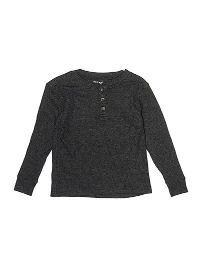 Pre-owned Old Navy Kids' Long Sleeve Henley Shirt In Gray