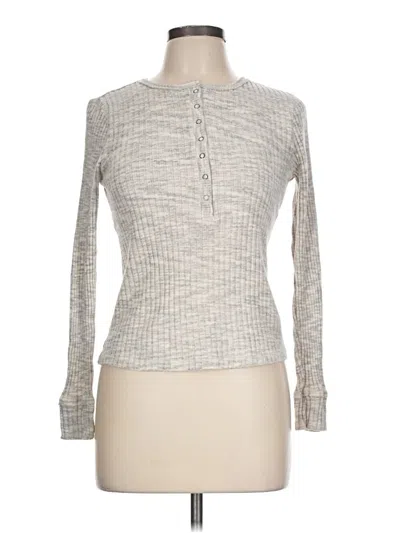 Pre-owned Old Navy Long Sleeve Henley Shirt In Gray