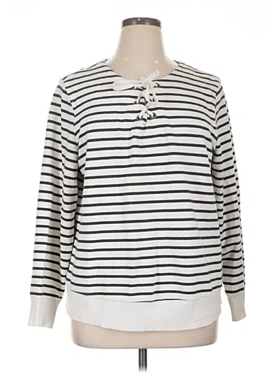 Pre-owned Old Navy Long Sleeve Henley Shirt In Ivory