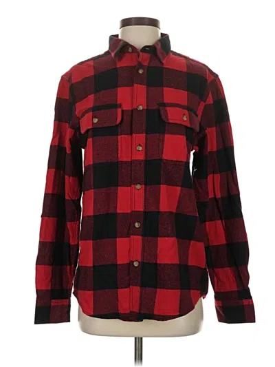 Old Navy Long Sleeve Henley Shirt In Red