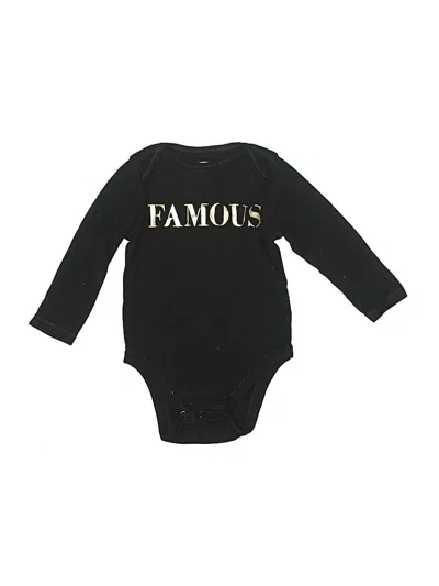 Pre-owned Old Navy Babies' Long Sleeve Onesie In Black