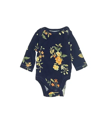 Pre-owned Old Navy Babies' Long Sleeve Onesie In Blue