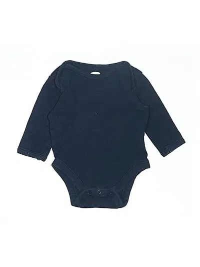 Pre-owned Old Navy Babies' Long Sleeve Onesie In Blue