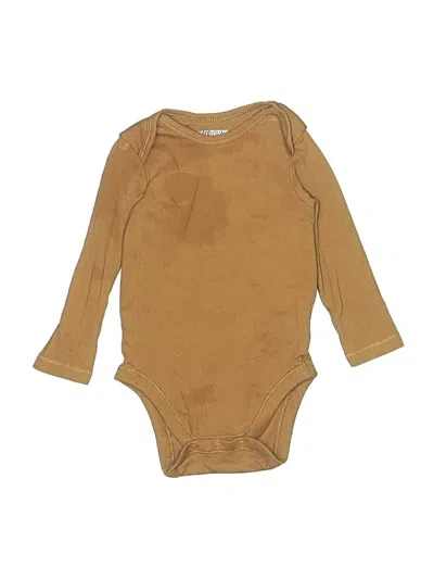 Pre-owned Old Navy Babies' Long Sleeve Onesie In Brown