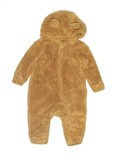 Pre-owned Old Navy Babies' Long Sleeve Onesie In Brown