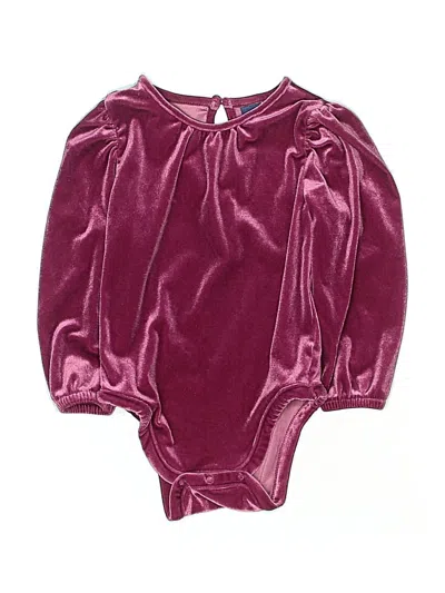 Pre-owned Old Navy Kids' Long Sleeve Onesie In Burgundy