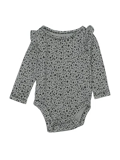 Pre-owned Old Navy Babies' Long Sleeve Onesie In Gray