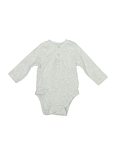 Pre-owned Old Navy Babies' Long Sleeve Onesie In Gray