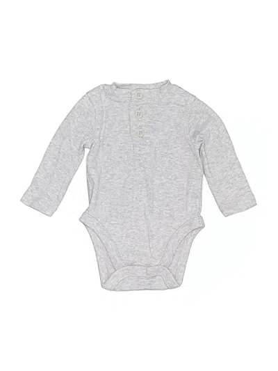 Pre-owned Old Navy Babies' Long Sleeve Onesie In Gray