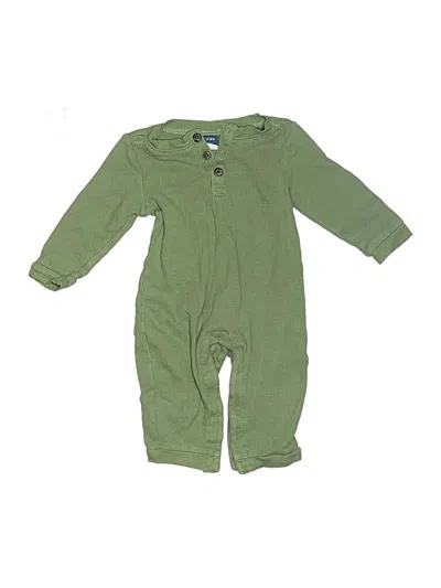 Pre-owned Old Navy Babies' Long Sleeve Onesie In Green