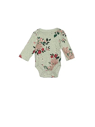 Pre-owned Old Navy Babies' Long Sleeve Onesie In Green