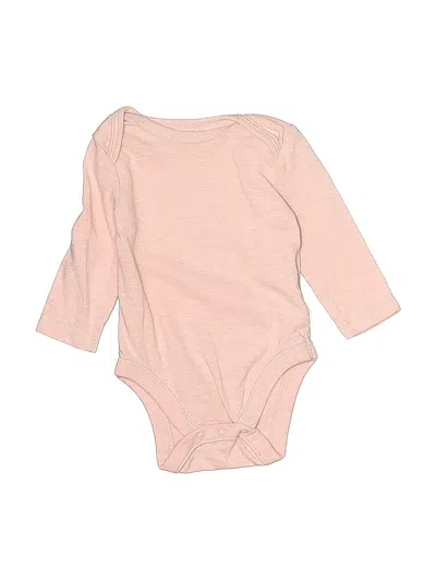 Pre-owned Old Navy Babies' Long Sleeve Onesie In Pink
