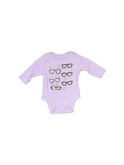 Pre-owned Old Navy Babies' Long Sleeve Onesie In Purple