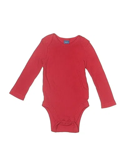 Pre-owned Old Navy Babies' Long Sleeve Onesie In Red