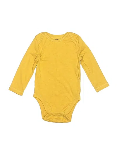 Pre-owned Old Navy Babies' Long Sleeve Onesie In Yellow
