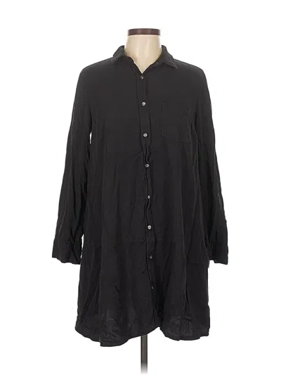 Pre-owned Old Navy Long Sleeve Polo Shirt In Black