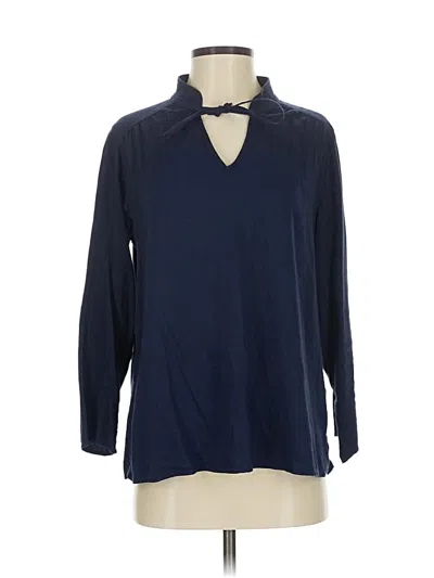 Pre-owned Old Navy Long Sleeve Polo Shirt In Blue