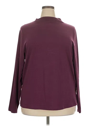 Pre-owned Old Navy Long Sleeve Polo Shirt In Burgundy