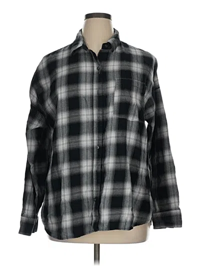 Pre-owned Old Navy Long Sleeve Polo Shirt In Gray