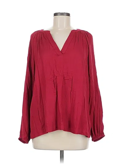 Pre-owned Old Navy Long Sleeve T-shirt In Burgundy