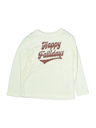 Pre-owned Old Navy Kids' Long Sleeve T-shirt In White
