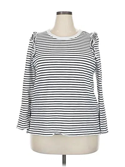 Pre-owned Old Navy Long Sleeve T-shirt In White