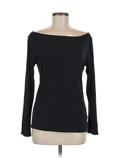 Pre-owned Old Navy Long Sleeve Top Black Boatneck Tops