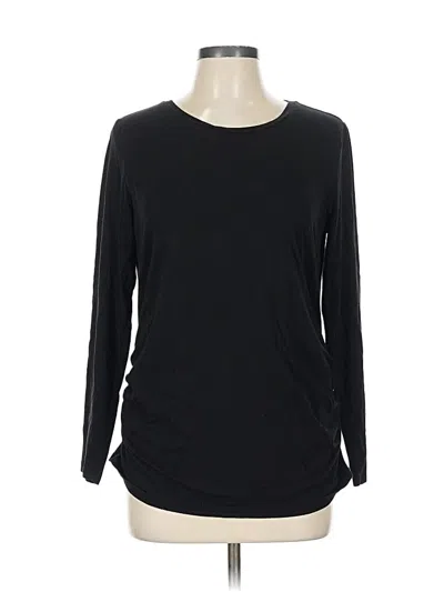 Pre-owned Old Navy Long Sleeve Top Black Crew Neck Tops