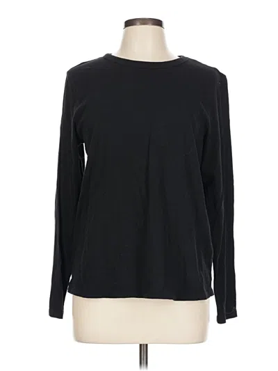 Pre-owned Old Navy Long Sleeve Top Black Crew Neck Tops