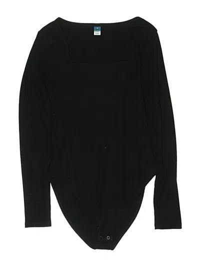 Pre-owned Old Navy Long Sleeve Top Black Crew Neck Tops