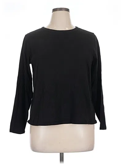 Pre-owned Old Navy Long Sleeve Top Black Crew Neck Tops