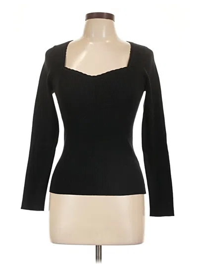 Pre-owned Old Navy Long Sleeve Top Black Sweetheart Neckline Tops