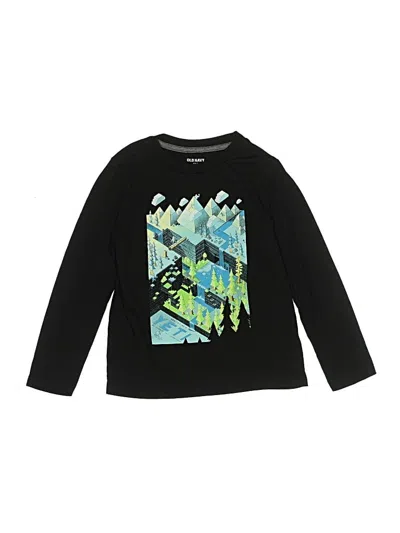Pre-owned Old Navy Kids' Long Sleeve Top Black Tops