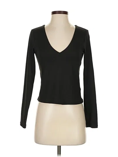 Pre-owned Old Navy Long Sleeve Top Black V Neck Tops
