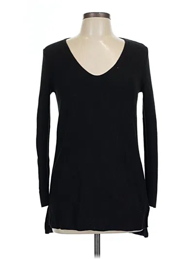 Pre-owned Old Navy Long Sleeve Top Black V Neck Tops