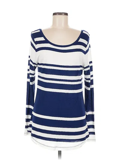 Pre-owned Old Navy Long Sleeve Top Blue Boatneck Tops