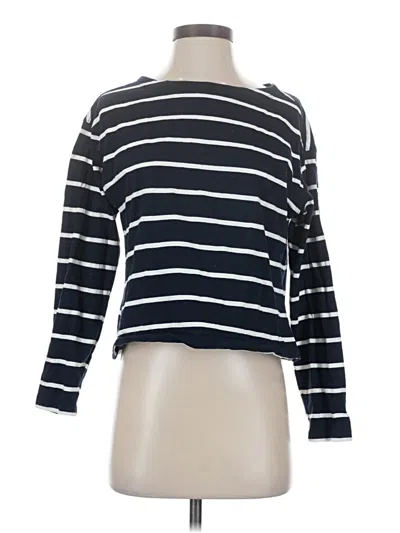 Pre-owned Old Navy Long Sleeve Top Blue Boatneck Tops