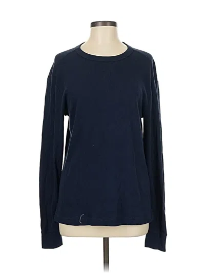 Pre-owned Old Navy Long Sleeve Top Blue Crew Neck Tops