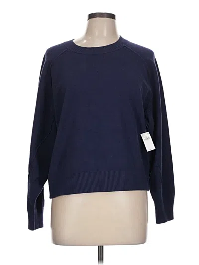 Pre-owned Old Navy Long Sleeve Top Blue Crew Neck Tops