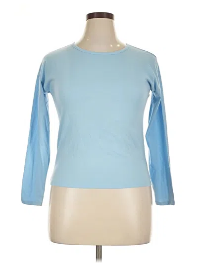 Old Navy Long Sleeve Top Blue Crew Neck Tops
