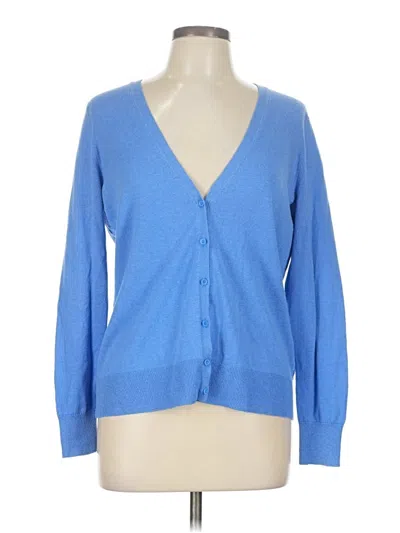 Pre-owned Old Navy Long Sleeve Top Blue Plunge Neckline Tops