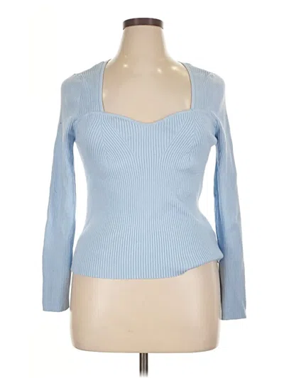 Pre-owned Old Navy Long Sleeve Top Blue Sweetheart Neckline Tops