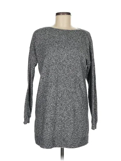 Pre-owned Old Navy Long Sleeve Top Gray Boatneck Tops